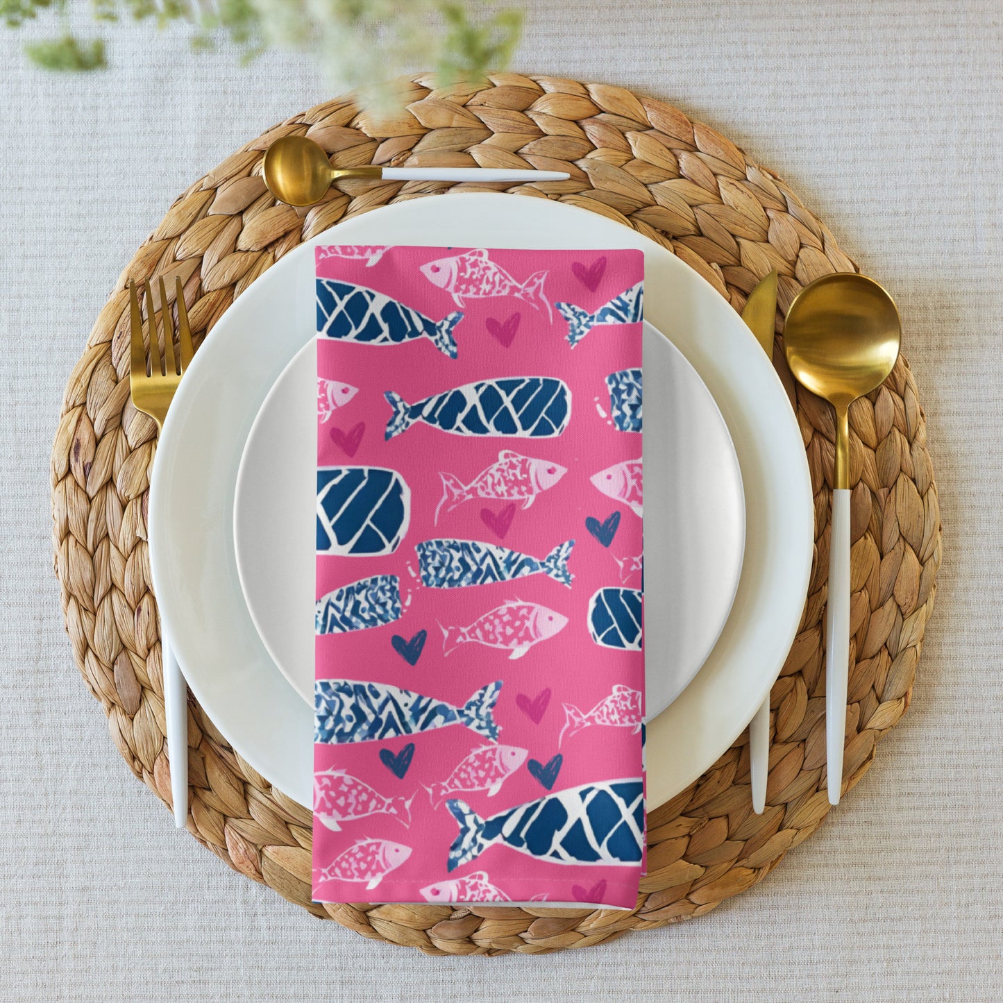 Cloth Napkin Set | Loving Friends [Pink]