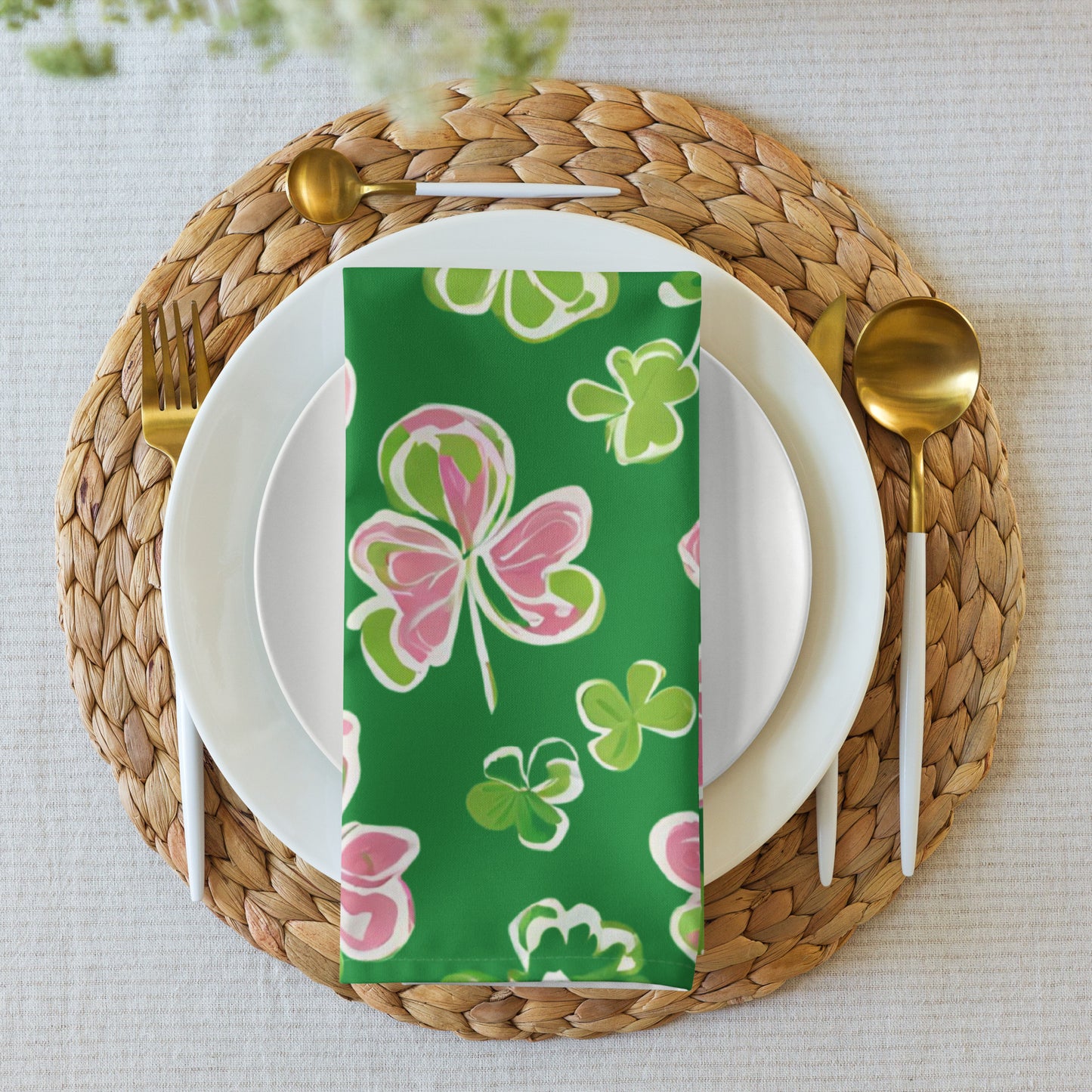 Cloth Napkin Set: Irish Eyes | Green