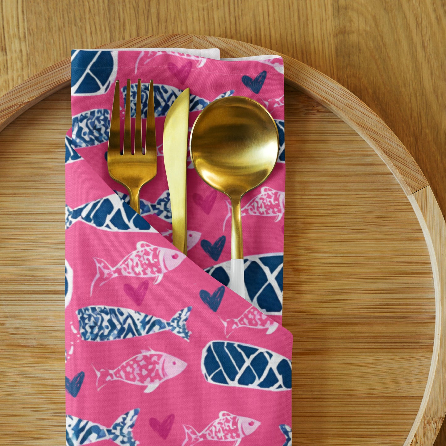 Cloth Napkin Set | Loving Friends [Pink]