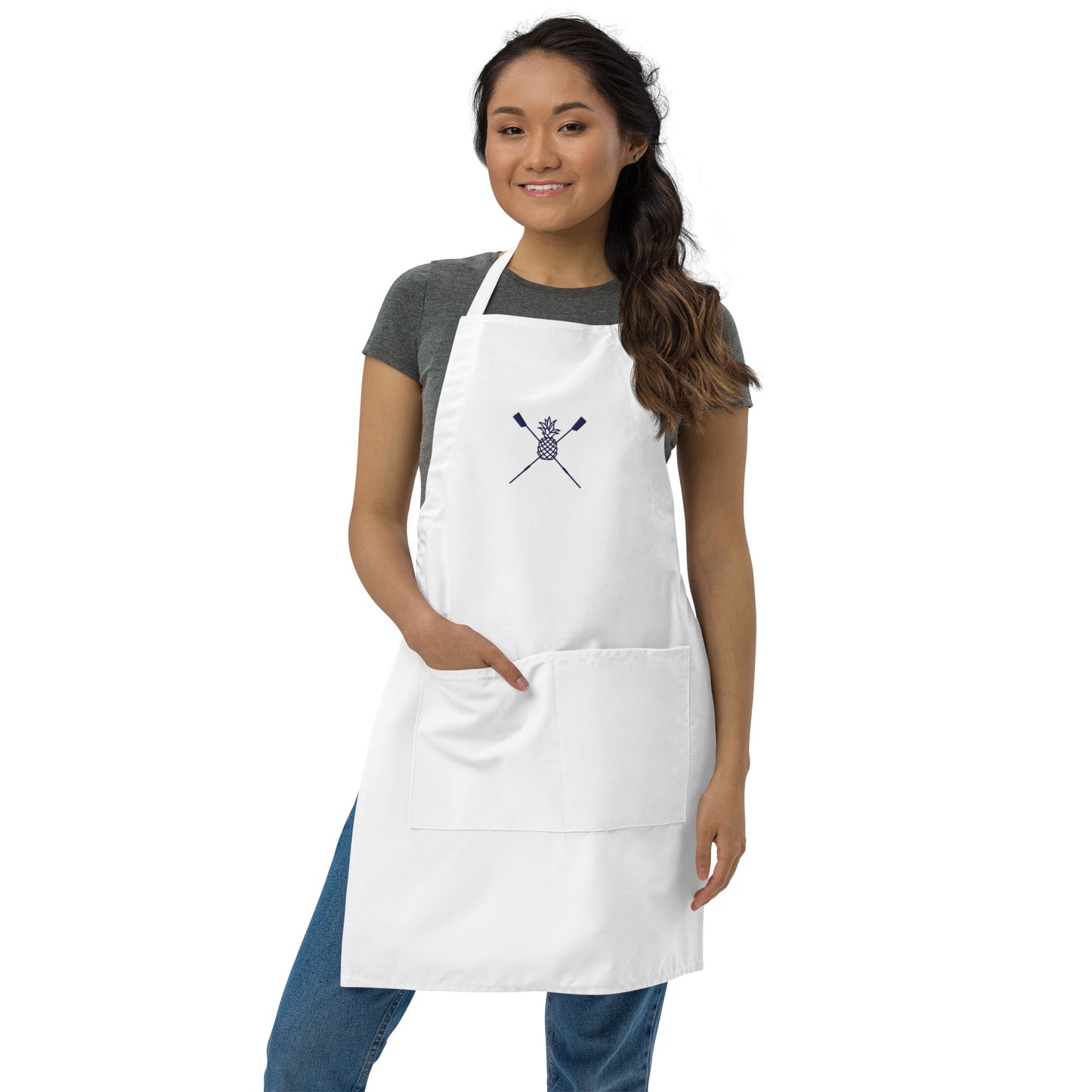 Apron: Classic [Embroidered w/ Navy Logo]