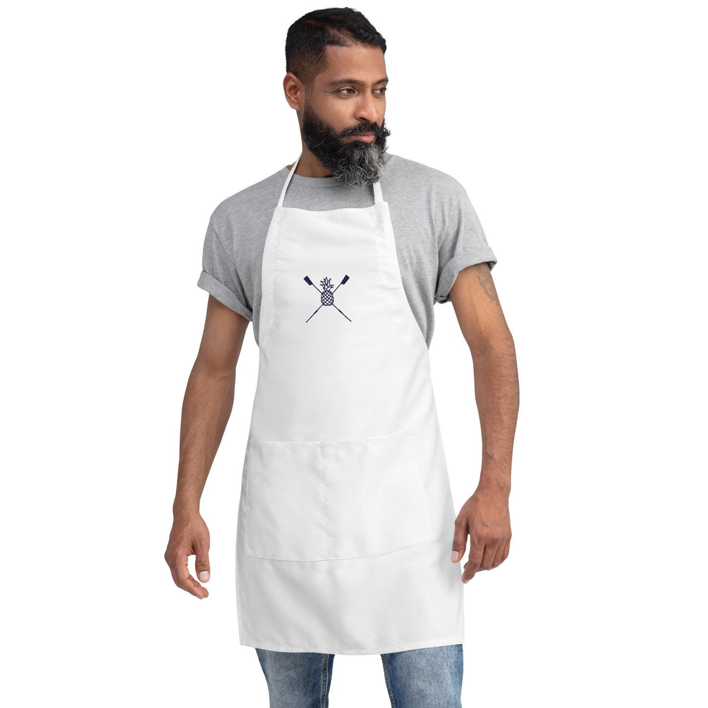 Apron: Classic [Embroidered w/ Navy Logo]