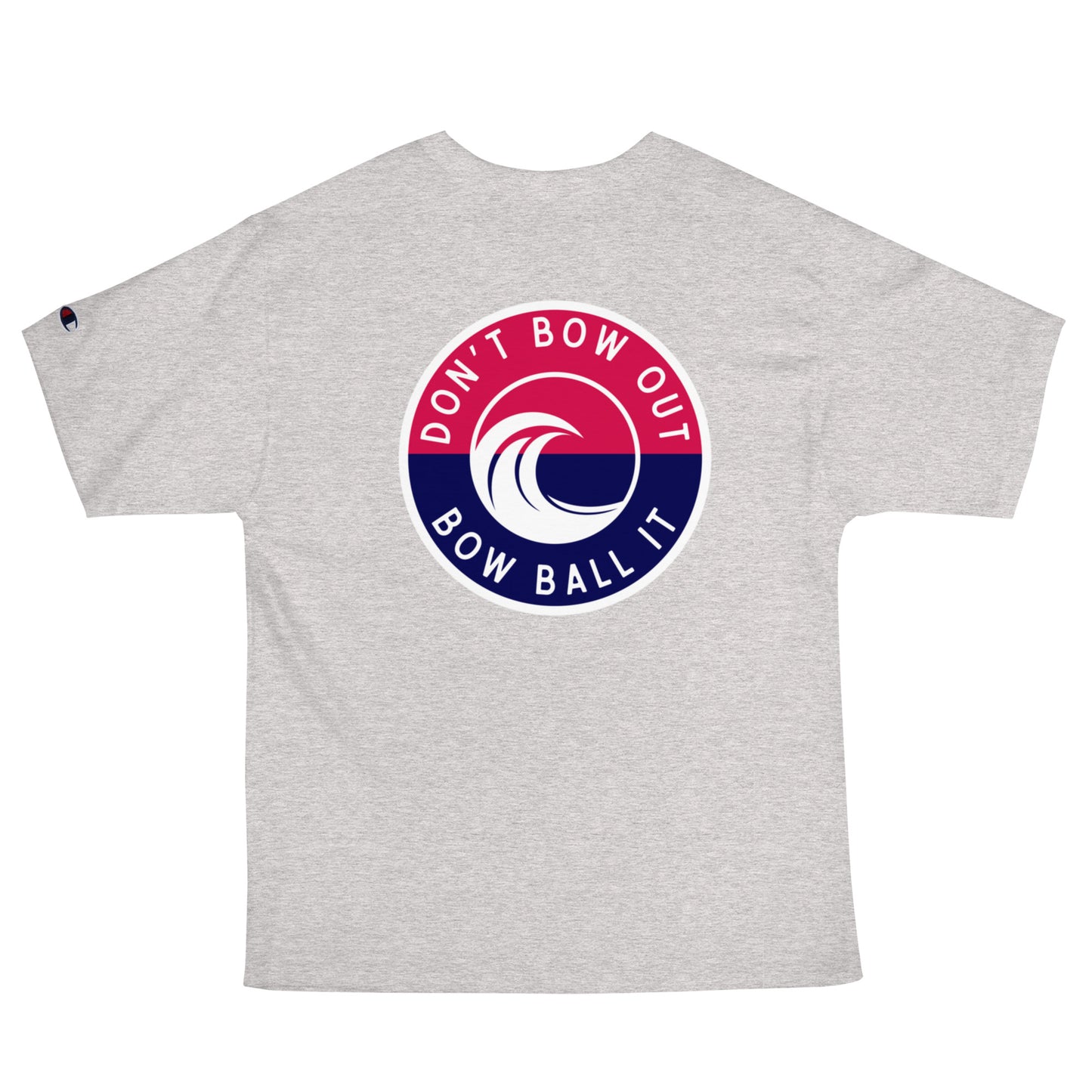 Men's Champion T-Shirt: Bow Ball It | R, W & B