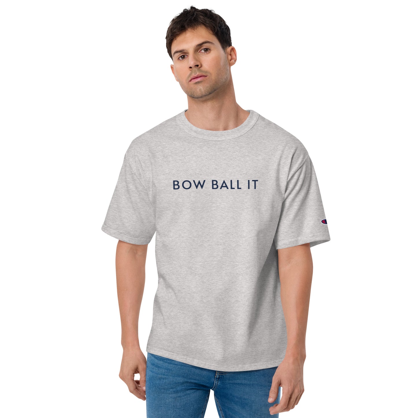 Men's Champion T-Shirt: Bow Ball It | Believe