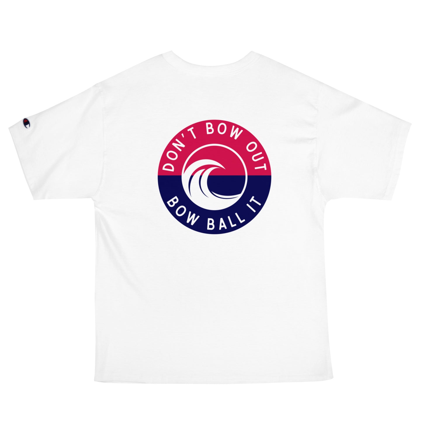 Men's Champion T-Shirt: Bow Ball It | R, W & B