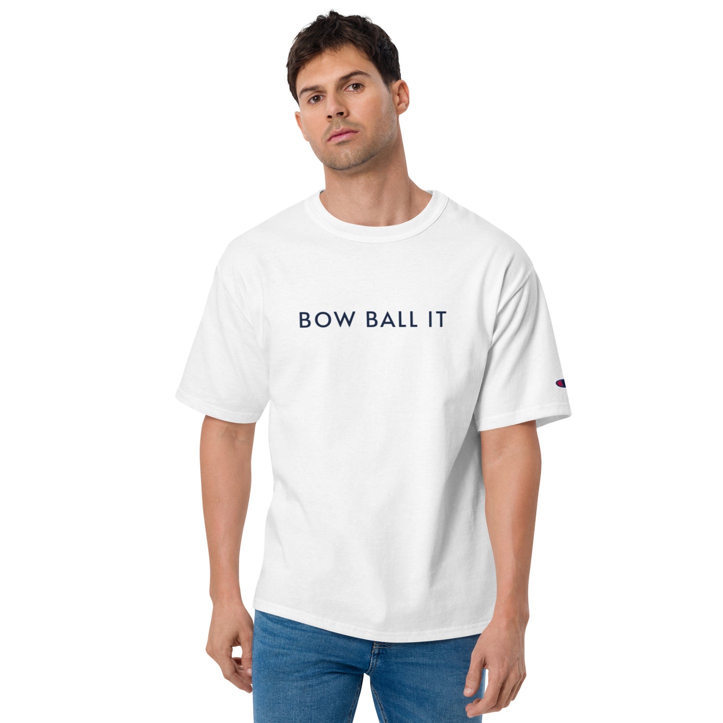 Men's Champion T-Shirt: Bow Ball It | Believe