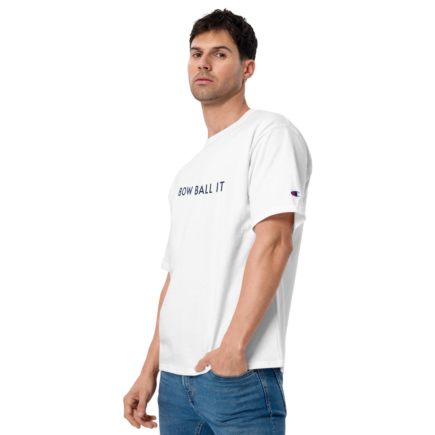 Men's Champion T-Shirt: Bow Ball It | Believe