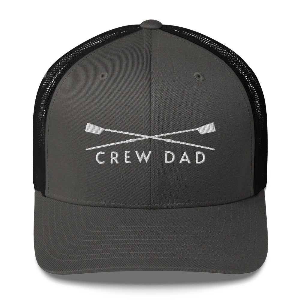 Trucker Cap: Crew Dad [Embroidered in White]