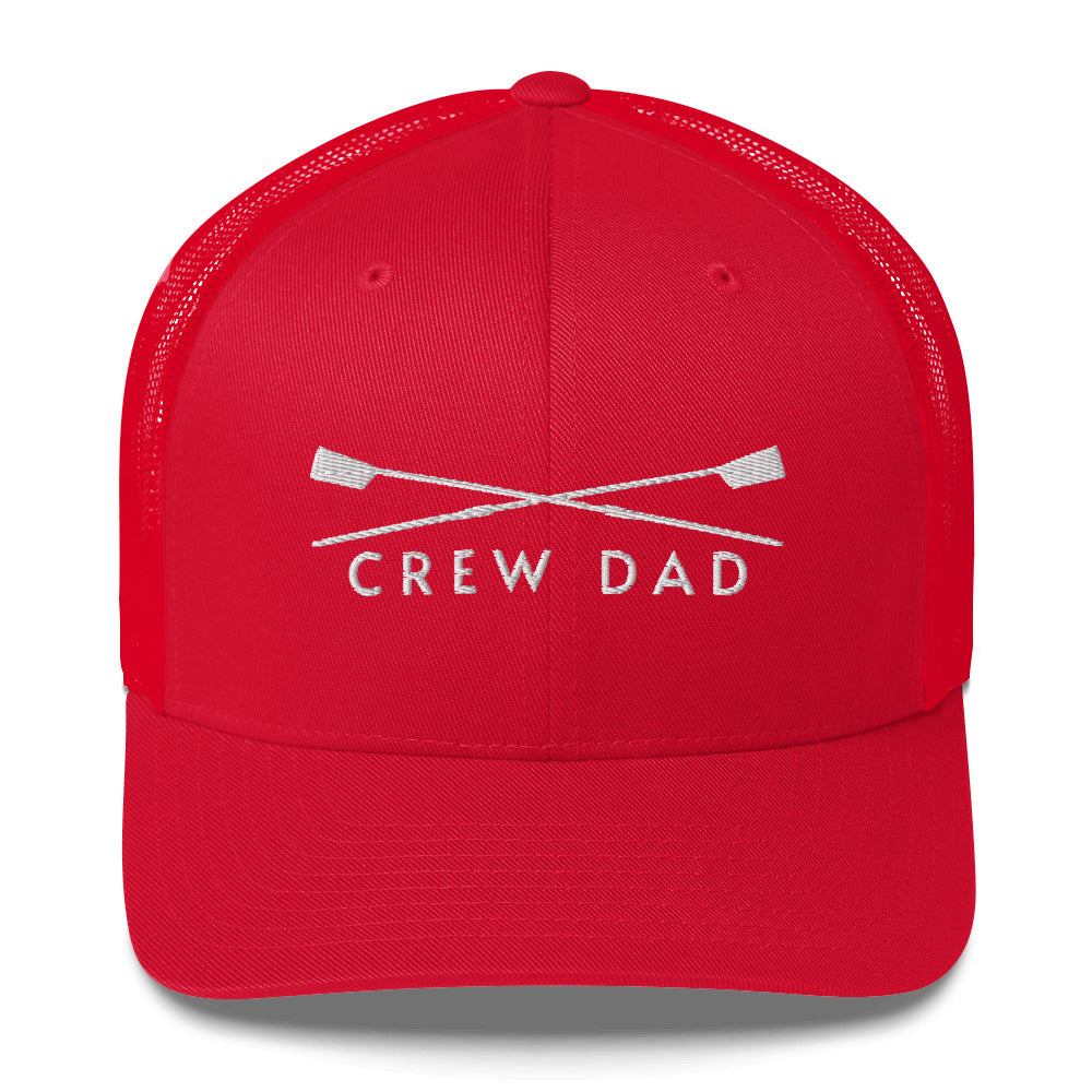 Trucker Cap: Crew Dad [Embroidered in White]