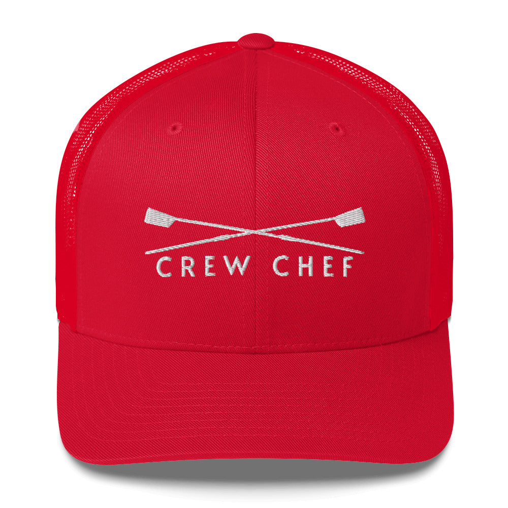 Trucker Cap: Crew Chef [Embroidered in White]