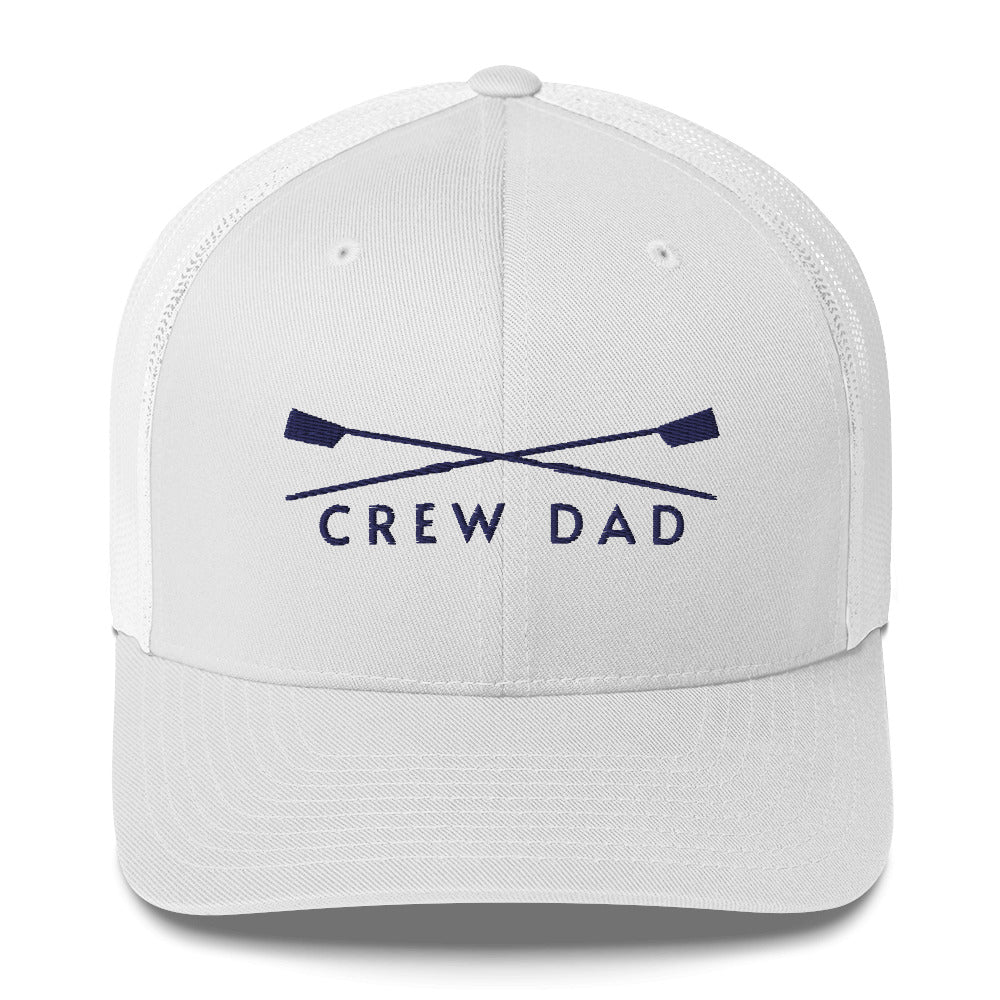 Trucker Cap: Crew Dad [Embroidered in Navy]