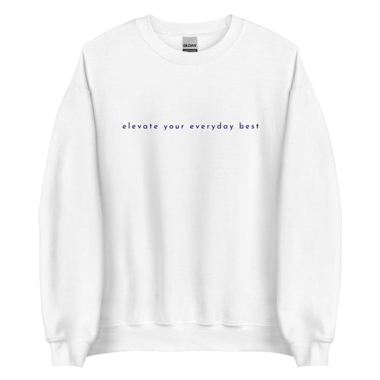 Unisex Sweatshirt: Elevate | White