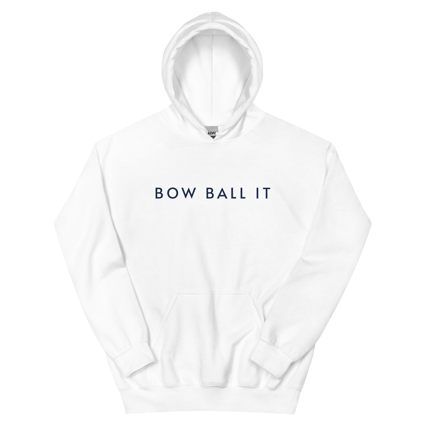 Unisex Hoodie in White: Bow Ball It | Believe & Bow Ball It