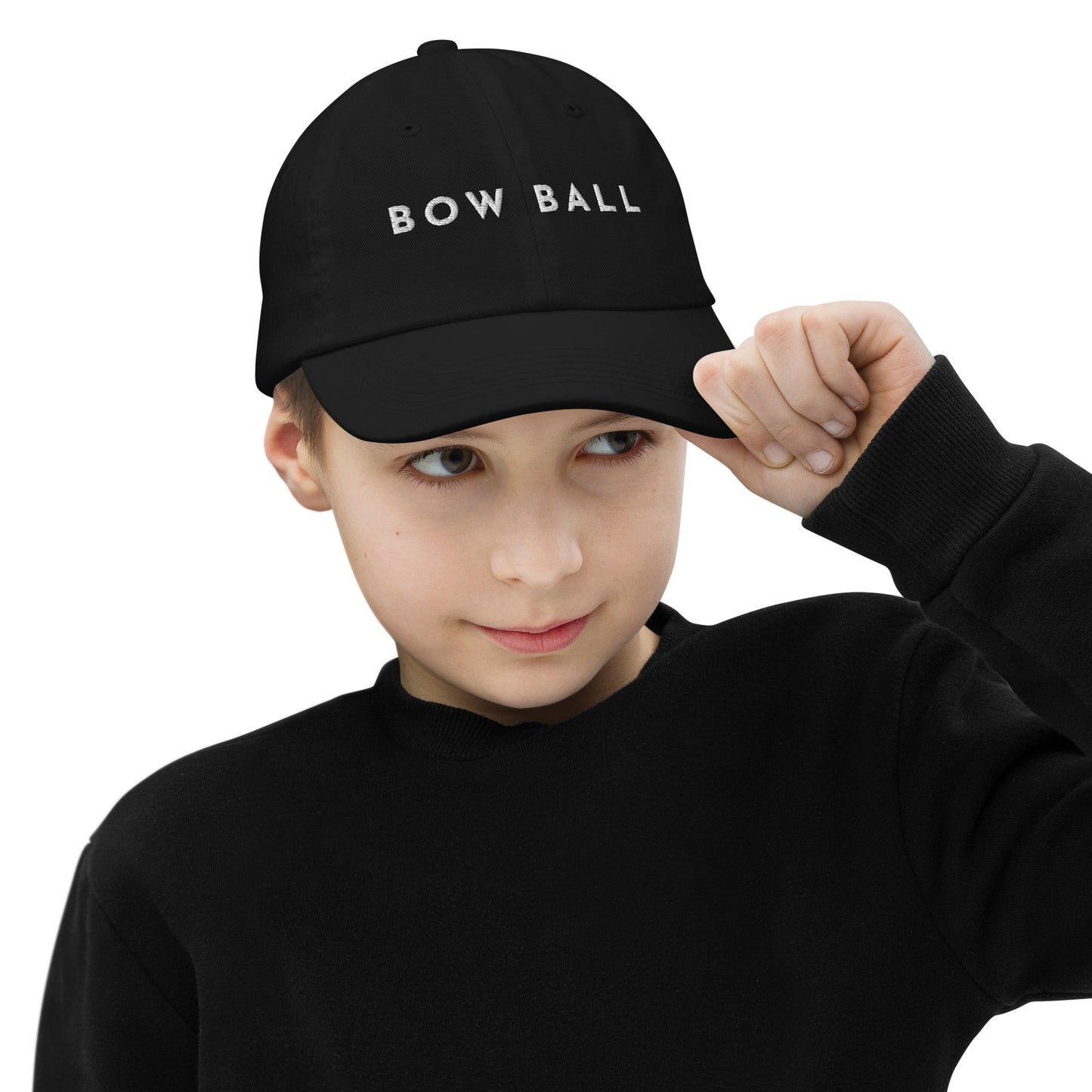 Youth Baseball Cap: Classic Bow Ball [Embroidered]