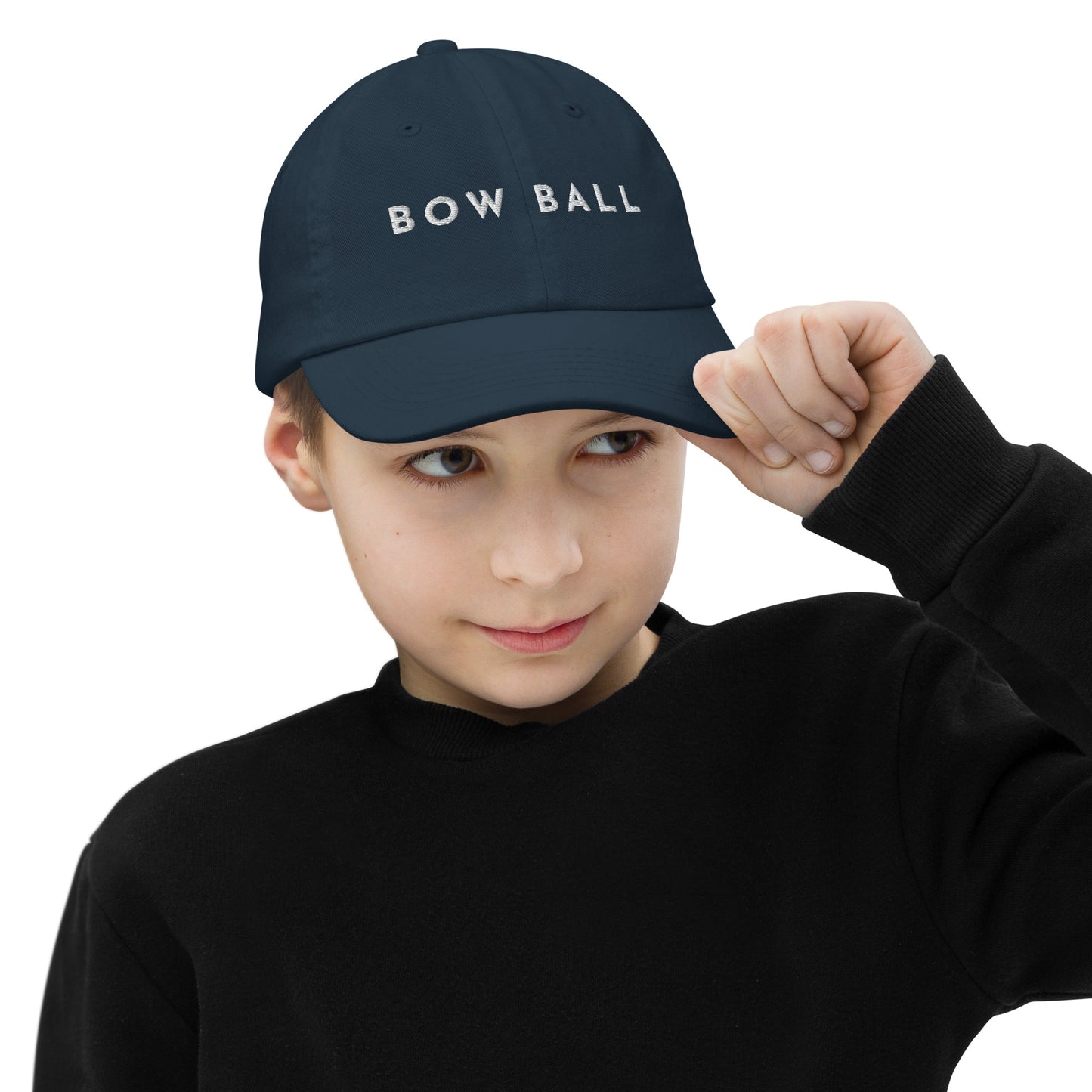 Youth Baseball Cap: Classic Bow Ball [Embroidered]