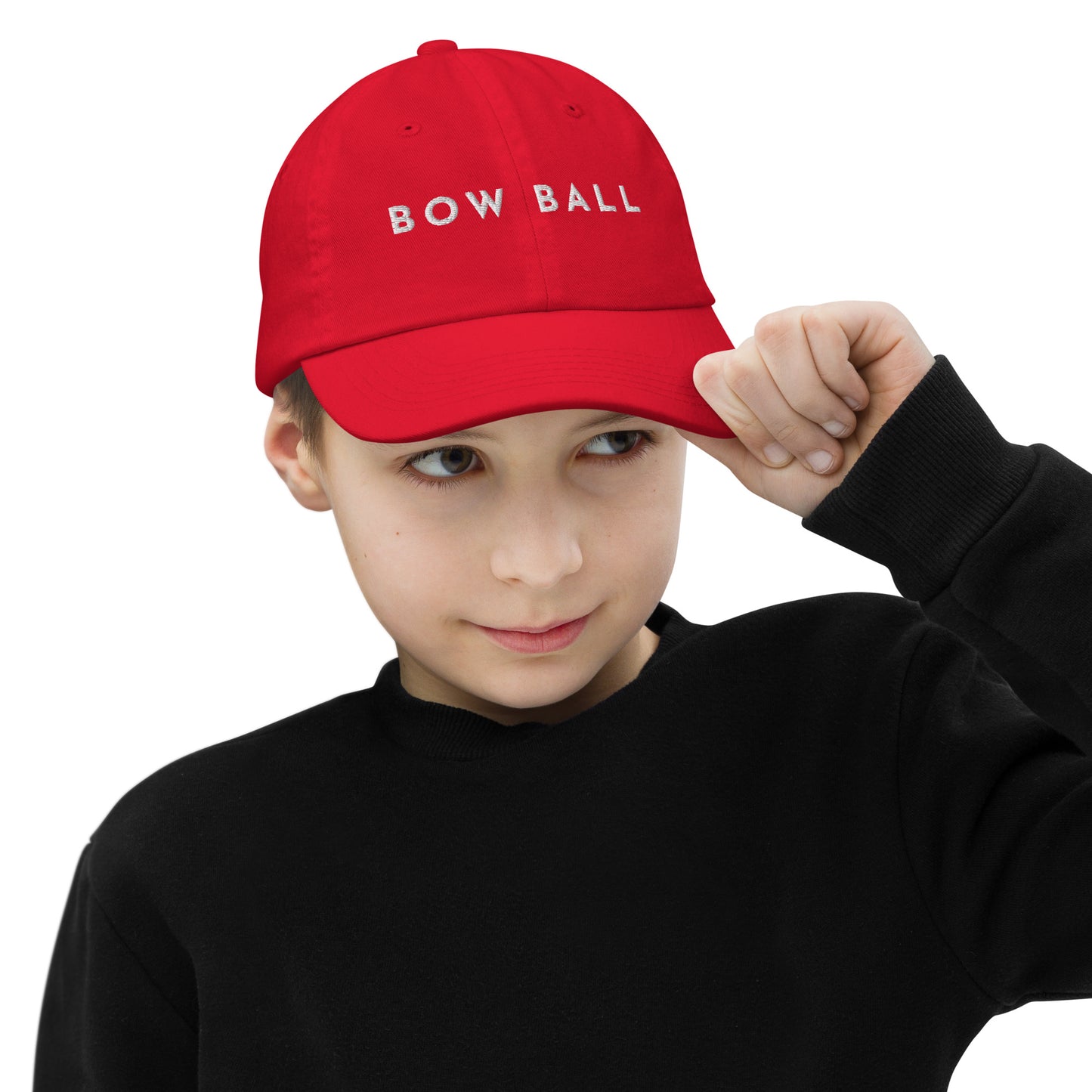 Youth Baseball Cap: Classic Bow Ball [Embroidered]