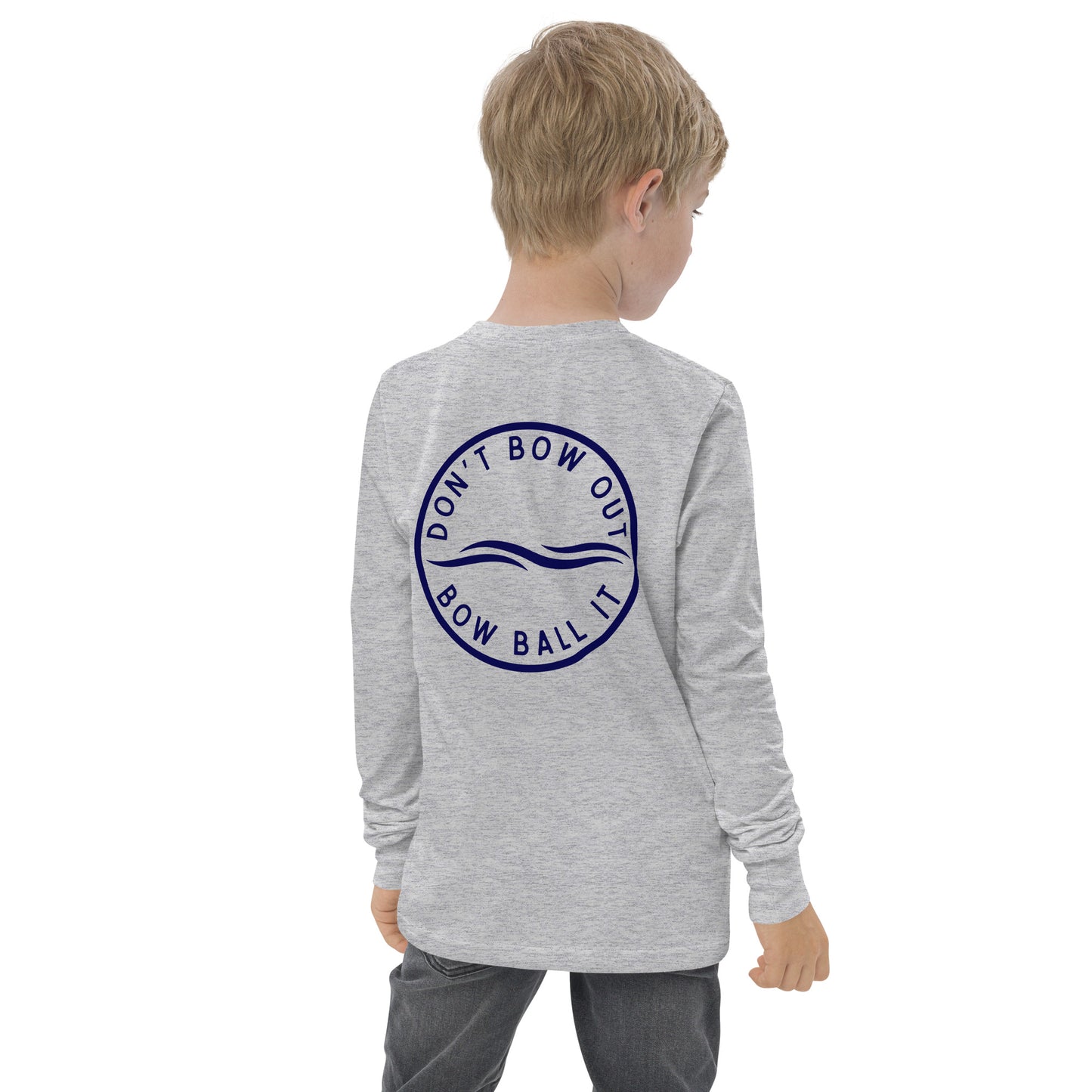 Youth Long Sleeve Tee in White: Elevate | Waves