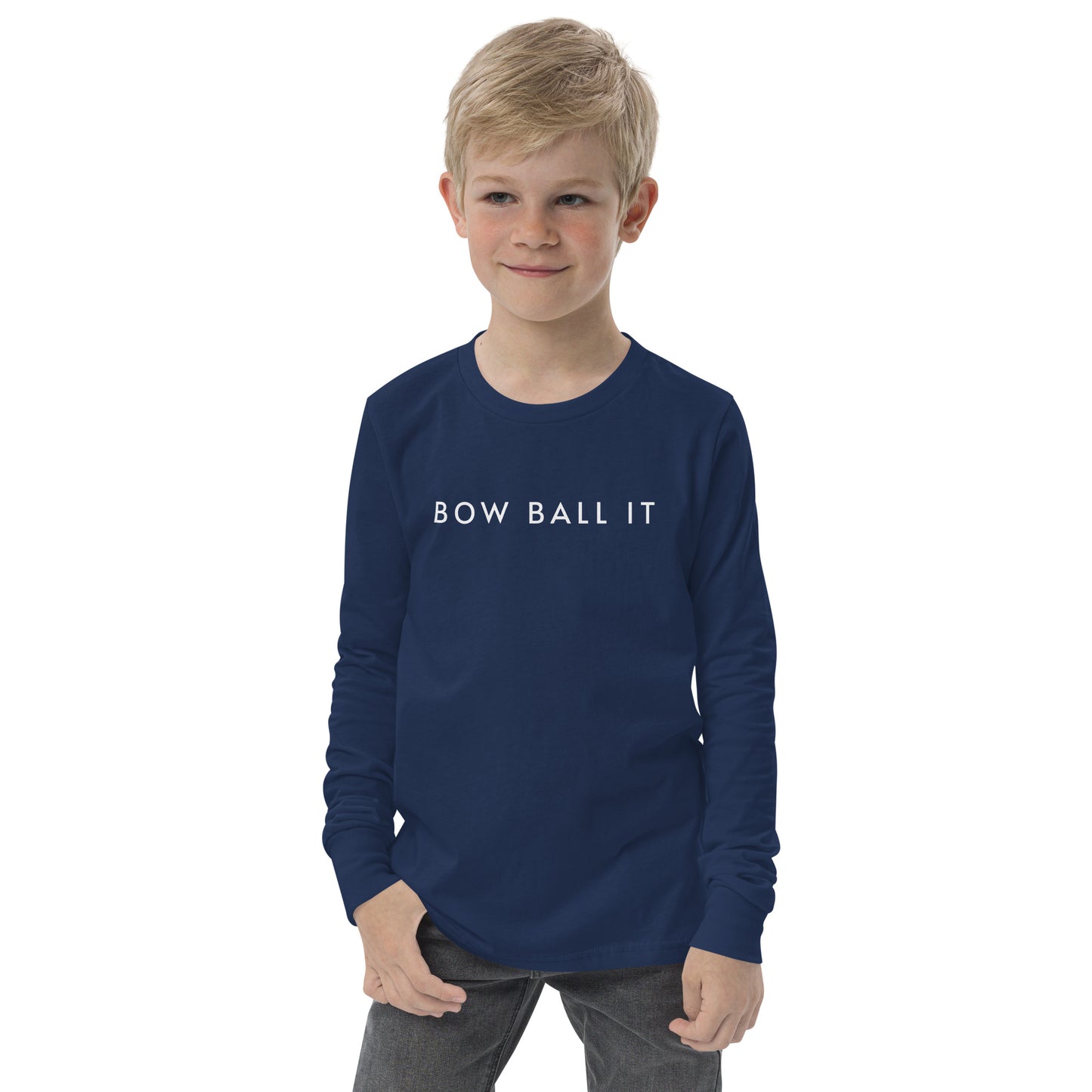 Youth Long Sleeve Tee: Bow Ball It | Waves