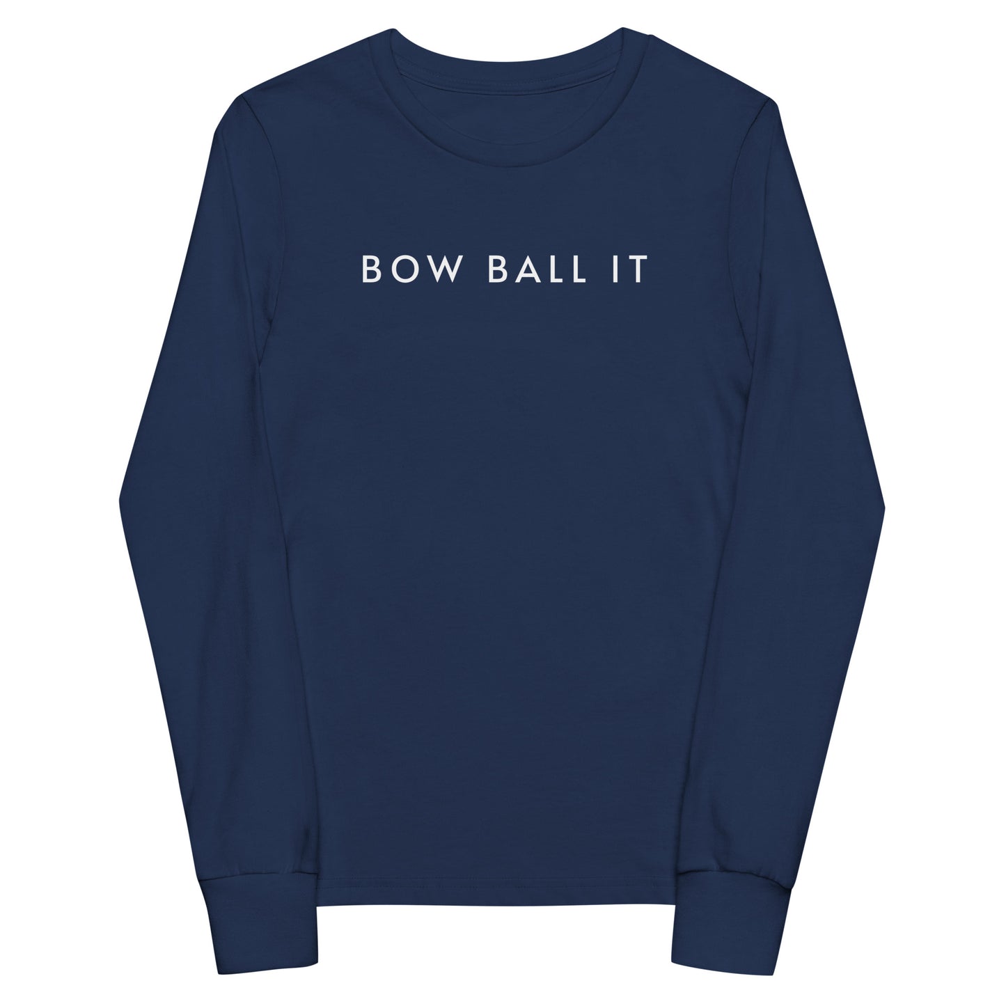 Youth Long Sleeve Tee: Bow Ball It | Believe & Bow Ball It