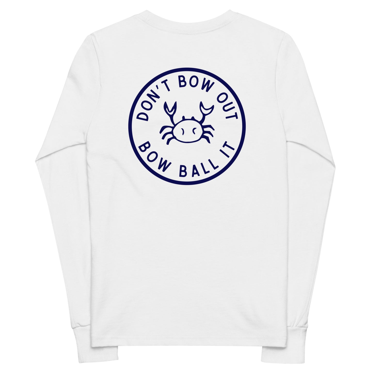 Youth Long Sleeve Tee in White: Elevate | Crab