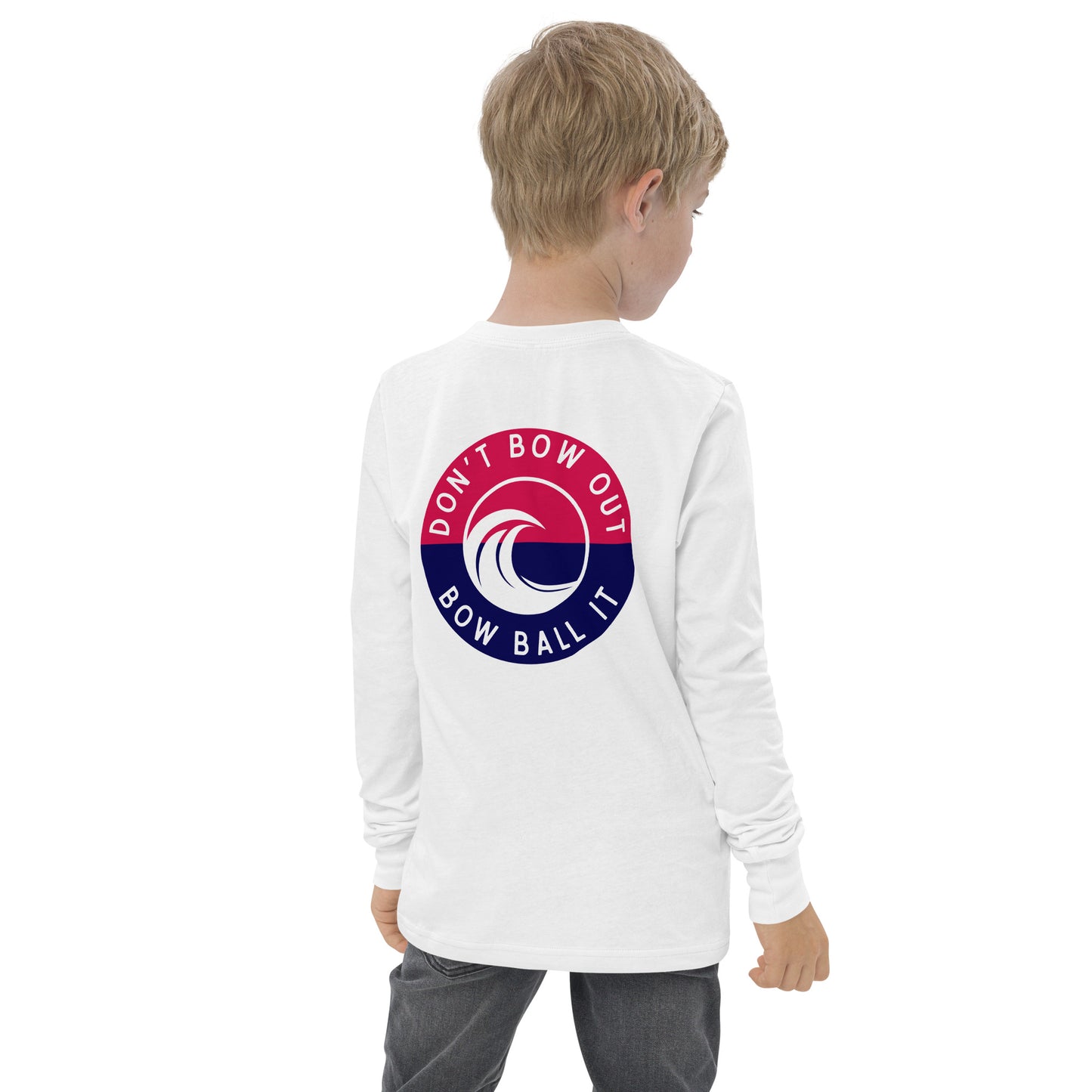 Youth Long Sleeve Tee in White: Elevate | R,W&B